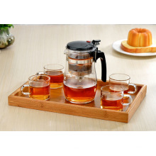 2016 Haonai well popular borocilicate products,glass tea pot set